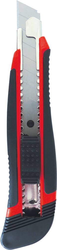 Cutter 18mm Auto-Bloquant Guide Lame Acier Bi-Matière