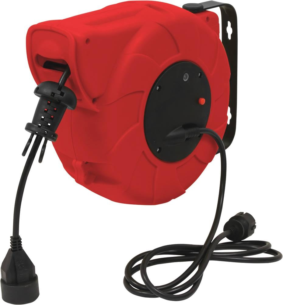 Enrouleur Électrique Automatique HO5VV-F 11m+2m 3G1,5mm² 230V