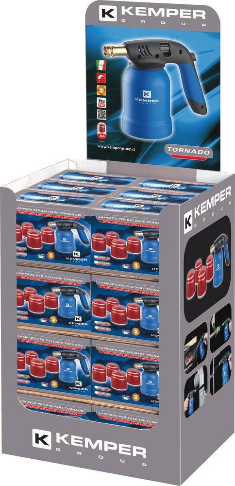 Lampe à Souder Allumage Piezo 4 Cartouches de Gaz à percer 190g