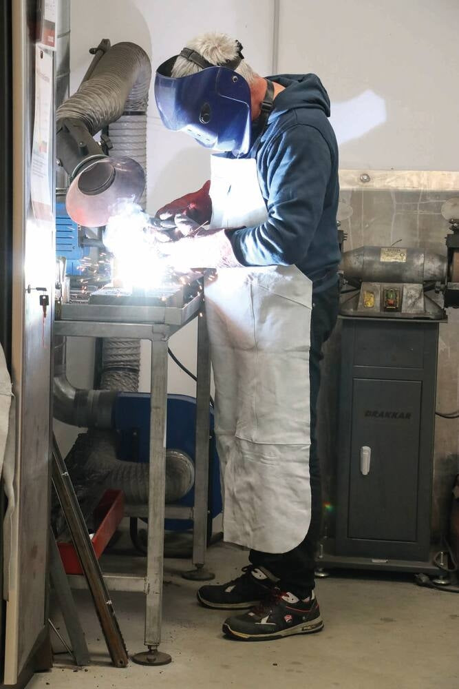 Tablier Soudeur Croûte Cuir Gris 650x1100mm