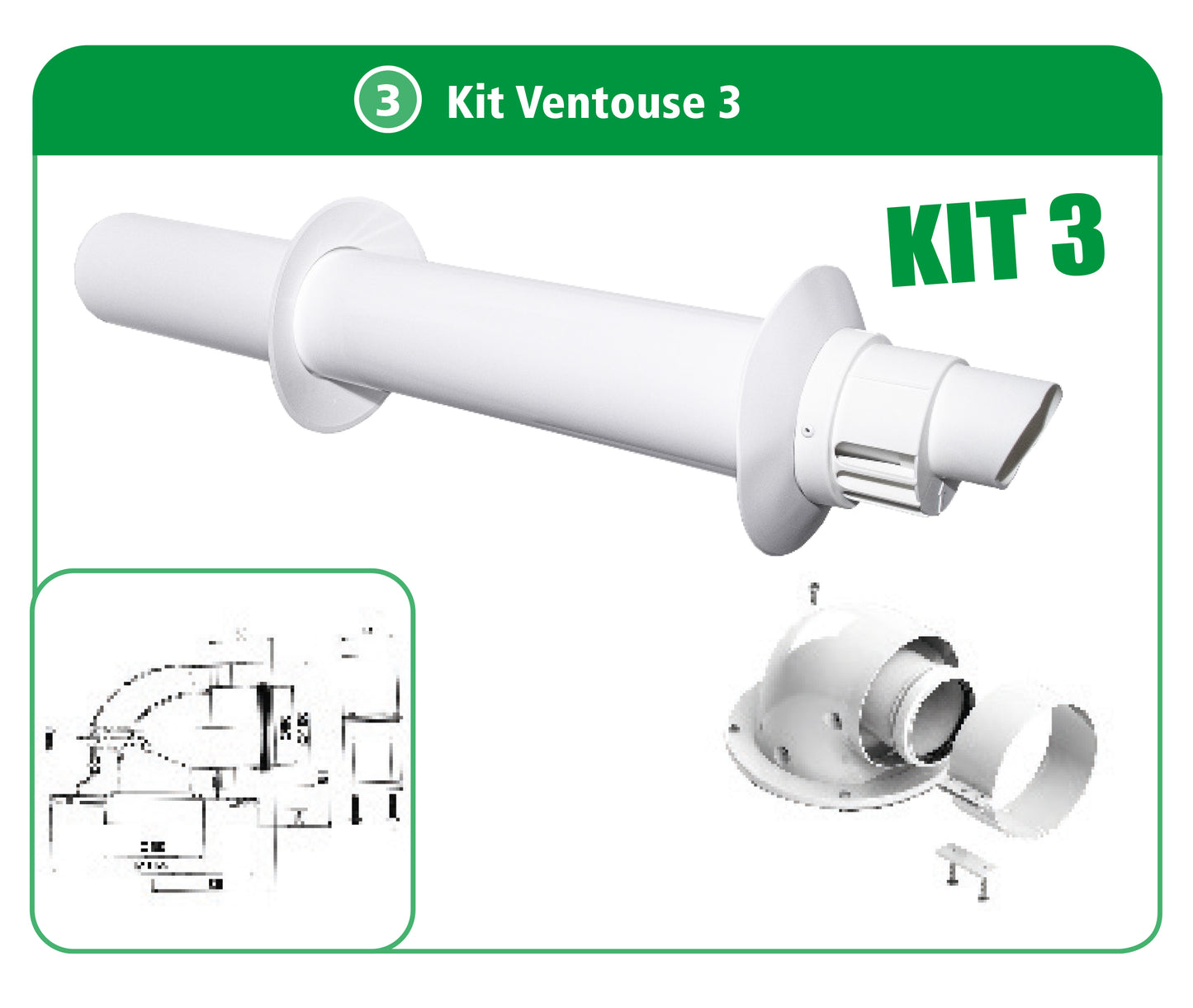 Kit Ventouse Horizontale C1