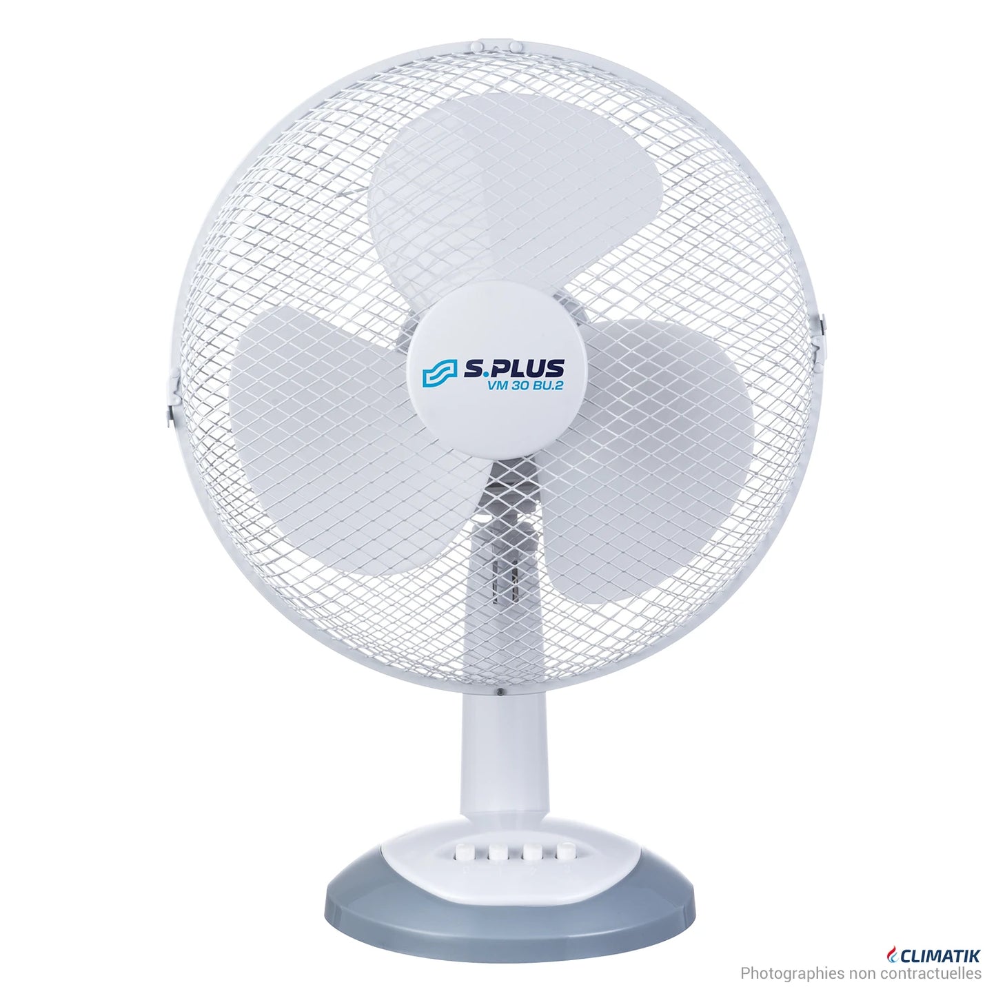 Ventilateur de bureau professionnel VM 30 BU.2, silencieux et oscillant de la marque S.PLUS