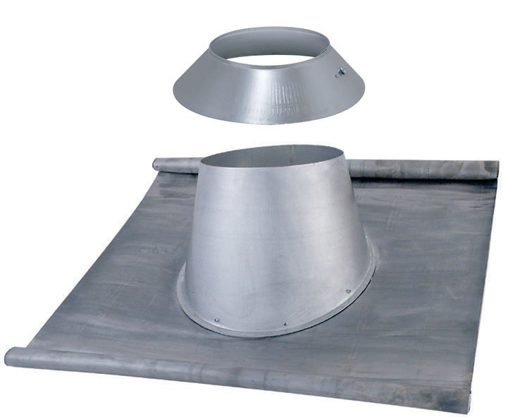 Solin plomb + Larmier Inox pente 0/15°