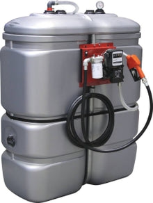 Cuve Stockage Gasoil PEHD 1000L Double Paroi avec Station Gasoil 230V 60 l/min et Pistolet Automatique/Compteur/Filtre