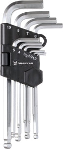 Clés Mâles Hexagonales Longues 1,5/10mm Étui Pivotant 10 pcs