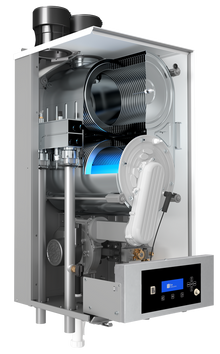 vu intérieur de la chaudière cb ch 