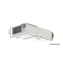 Déshumidificateur Gainable Horizontal Double Flux 1000 m³/h maxi SRO 100