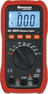 Multimètre Digital échelle Auto Cat III 600V Sonde Température