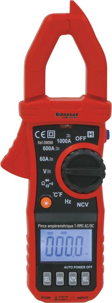 Pince Ampèremétrique Cat III AC/DC 1000A 2