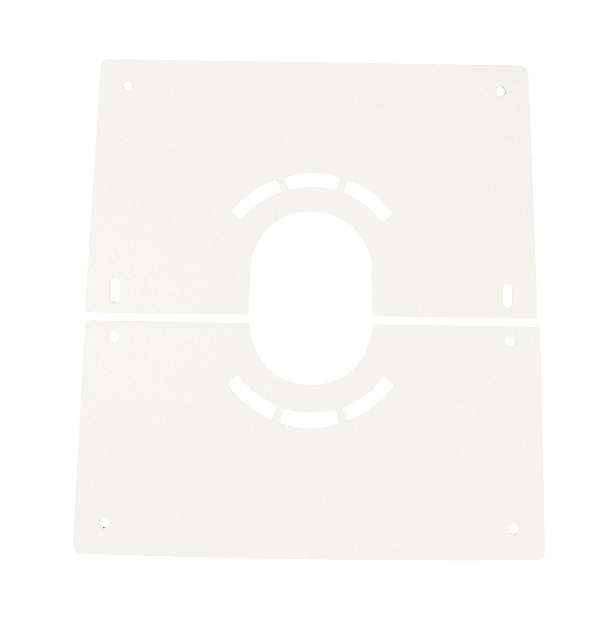 Plaque Finition Basse Blanche 2 Parties 300x300 mm pour Simple Paroi