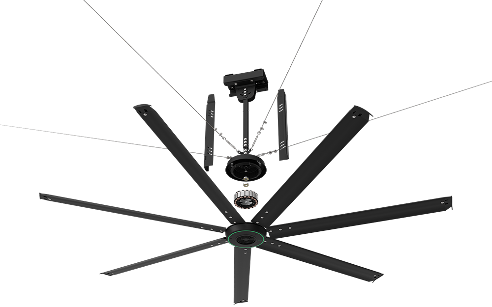 Déstratificateur 1,5 m S1 MODBUS HVLS FAN