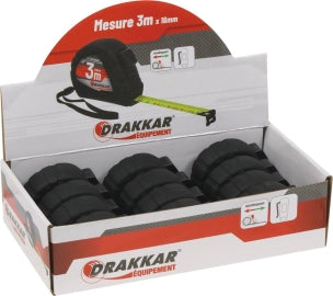 Mètre Mesure Ruban Autoblocant 3m 16mm Boîtier ABS