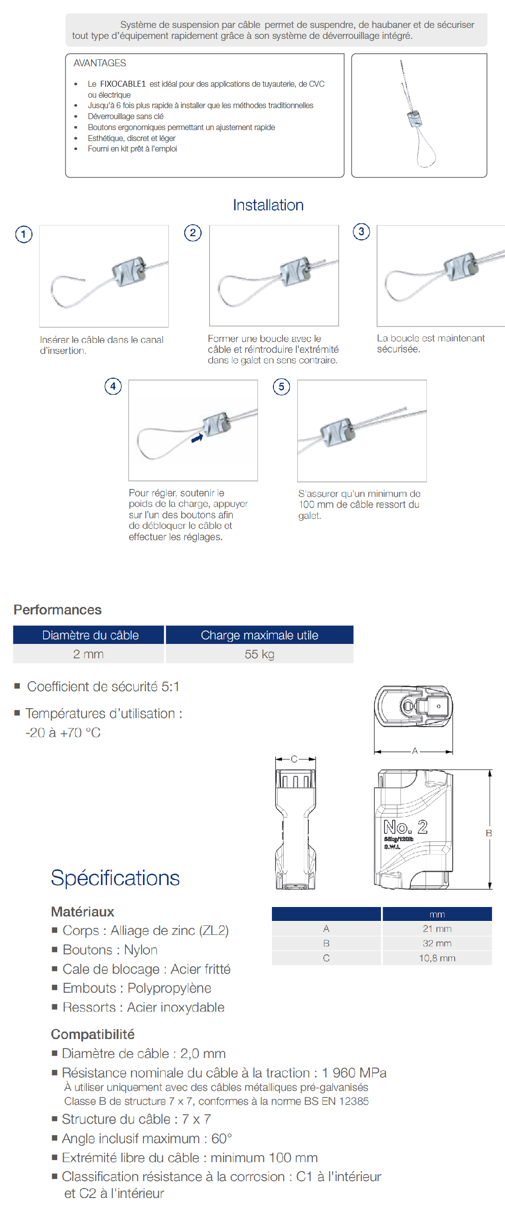 Fixation plafond IPN pour destratification