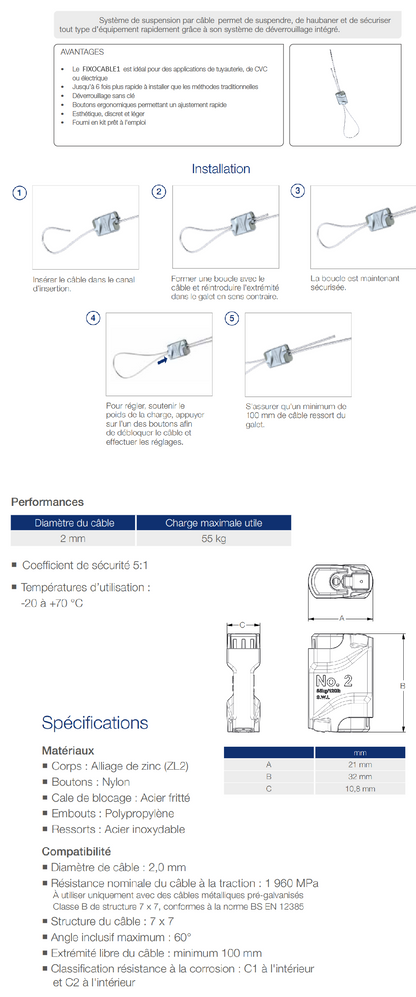Fixation plafond IPN pour destratification