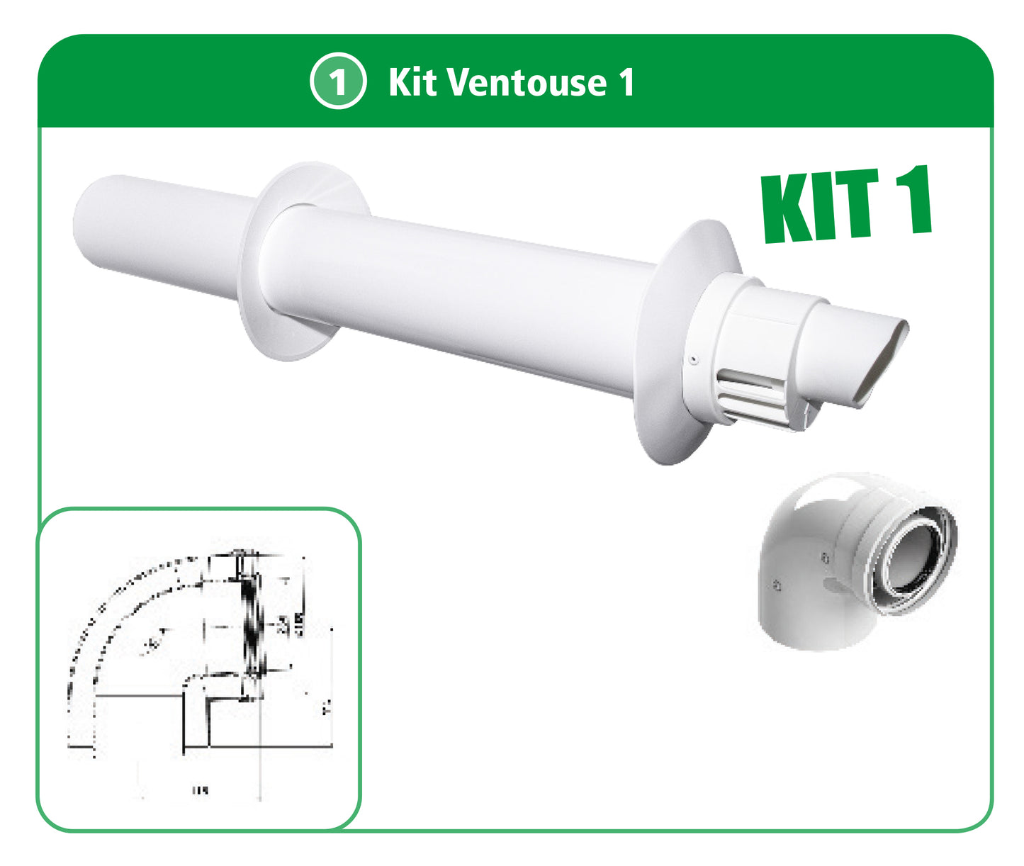 Kit Ventouse Horizontale C1